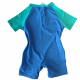 Macaquinho Infantil Masculino com Proteção Solar UV - Estampa Azul/Verde